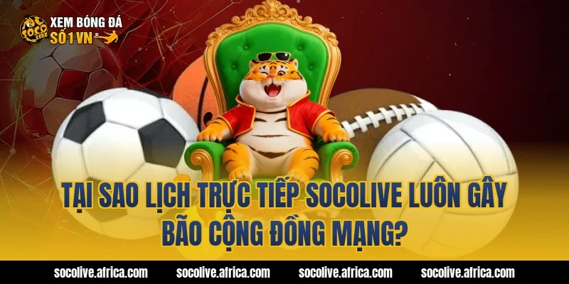 Tại Sao Lịch Trực Tiếp Socolive Luôn Gây Bão Cộng Đồng Mạng?